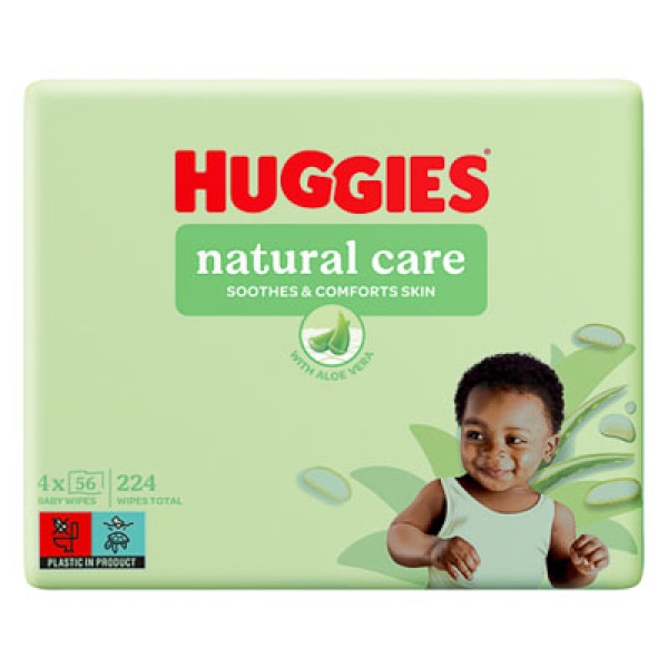 HUGGIES NATURAL CARE WIPES 4X56'S