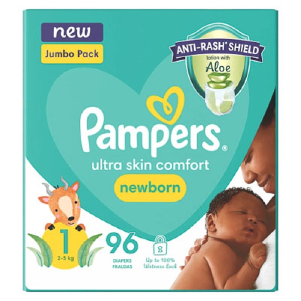 PAMPERS ACTIVE JP NEWBORN 1 96'S